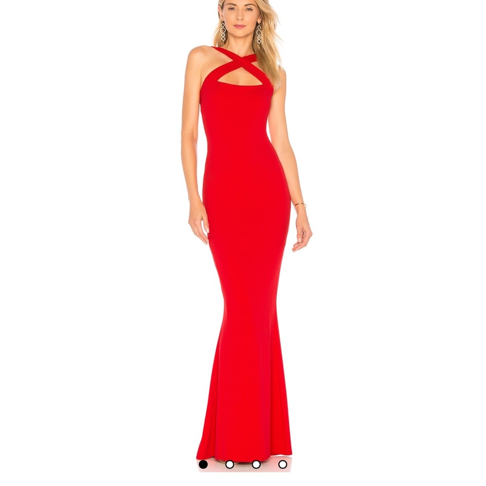 REVOLVE Strapless Red Gown